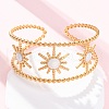 304 Stainless Steel Enamel Cuff Bangles for Women BJEW-D306-06G-5