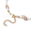Synthetic Turquoise Starfish & Natural See Shell & Glass Seed Beaded Summer Beach Necklaces NJEW-TA00191-5