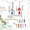  9Pcs 9 Colors Flower Pattern Brocade Bag Tassel Pendant Decorations HJEW-NB0001-97-2
