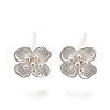 925 Sterling Silver Stud Earrings EJEW-Q030-07S-2