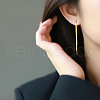 Brass Line Tassel Stud Earrings FS-WGBE0DD-02-2