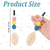 Wood & Wool Felt Car Air Vent Clips HJEW-DR00037-2