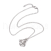 Crystal Stone Cage Pendant Necklaces NJEW-JN04758-01-1