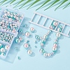 497Pcs 5 Style Rainbow ABS Plastic Imitation Pearl Beads OACR-YW0001-09B-9