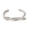 304 Stainless Steel Wire Wrap Cuff Bangles BJEW-Q773-06C-P-2
