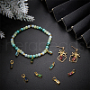 Beebeecraft 24Pcs 8 Colors Brass Micro Pave Cubic Zirconia Charms ZIRC-BBC0003-01-4