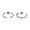 304 Stainless Steel Geometric Hoop Earrings for Women STAS-D171-33C-P-3