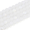 Frosted Imitation Jade Glass Beads Strands GLAA-T032-J6mm-MBB01-2