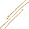 2.5mm Rack Plating Brass Herringbone Chain Necklaces for Women Men MAK-L044-19G-4