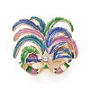 Mardi Gras Feather Mask Enamel Pins JEWB-E041-13G-1