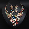 Alloy Glass Rhinestone Earrings & Necklaces Sets FS-WG8F07A-01-1