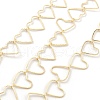 Brass Hollow Heart Link Chains CHC-M025-49G-1