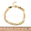Brass Enamel Links Bracelets for Women BJEW-B125-06G-5