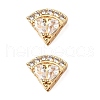 Brass Micro Pave Cubic Zirconia Beads KK-A259-10G-1