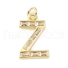 Brass Micro Pave Cubic Zirconia Pendants KK-V014-01G-26-1