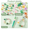   60Pcs 10 Colors UV Plating Opaque Crackle Two-tone Acrylic Beads MACR-PH0001-86-4