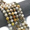 Natural Bamboo Leaf Agate Beads Strands G-I376-A70-01-1