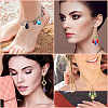 SUNNYCLUE Alloy Glass Pendants PALLOY-SC0002-32-6