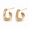 Brass Half Hoop Earrings KK-S356-149G-NF-2