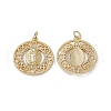 Brass Clear Cubic Zirconia Pendants KK-E068-VA059-2-1