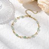 Brass Natural Mixed Stone Link Bracelets for Women BJEW-JB11683-4