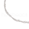 2Pcs 2 Colors 304 Stainless Steel Singapore Chain Bracelet Slider Making AJEW-JB01344-4