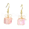 4 Pairs Natural Quartz Dangle Earrings for Women EJEW-TA00561-3