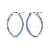 304 Stainless Steel Geometric Hoop Earrings STAS-D171-05D-M-1