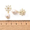 Mother's Day Jewellery Natural Pearl Dangle Ear Studs EJEW-L099-06G-5