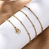 PVD Vacuum Plating 304 Stainless Steel Cable Chains Necklaces X-MAK-L015-41G-4