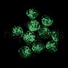 Glow in the Dark Luminous Glass Globe Pendants GLAA-WH0030-18A-1