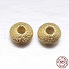 Real 18K Gold Plated Saucer 925 Sterling Silver Stradust Spacer Beads STER-M101-11-5mm-2