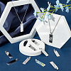 SUNNYCLUE 12Pcs Stainless Steel Stamping Blank Tag Pendants FIND-SC0010-66-4