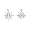 Rack Plating Brass Micro Pave Cubic Zirconia Pendants ZIRC-C026-11P-1