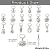 32Pcs 16 Style Alloy Pendant Locking Stitch Markers HJEW-CJ00044-8
