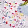 90Pcs 9 Colors Rubberized Style ABS Plastic Pendants KY-SZ0001-27-4