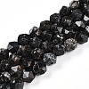Dyed Natural Sesame Jasper Beads Strands G-T139-8mm-47B-4