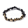 Natural Obsidian Chip Beads Stretch Bracelets BJEW-JB06599-02-1