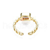 Brass Micro Pave Cubic Zirconia Cuff Rings RJEW-S044-119E-NF-3