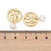 Natural Cultured Freshwater Pearl & Brass Pendants KK-U062-07G-3