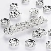 Brass Rhinestone Spacer Beads RB-A014-L7mm-01S-NF-1