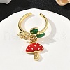Brass Micro Pave Cubic Zirconia Cuff Rings RJEW-A069-04G-4