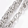 Tarnish Resistant 304 Stainless Steel Byzantine Chain Bracelets BJEW-I238-14P-2