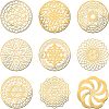 Olycraft 9Pcs 9 Style Custom Carbon Steel Cabochons DIY-OC0008-54-1