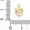 Brass Micro Pave Cubic Zirconia Charms KK-A240-01G-3