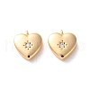 Brass Micro Pave Clear Cubic Zirconia Pendants KK-L221-001G-1