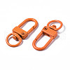Spray Painted Eco-Friendly Alloy Swivel Snap Hooks Clasps PALLOY-T080-02I-NR-3