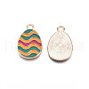 Alloy Enamel Pendants X-ENAM-S115-153-3