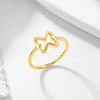 Hollow Bowknot 925 Sterling Silver Finger Rings for Women AC9249-3-1