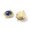 Dyed Natural Lapis Lazuli Faceted Connector Charms G-H323-03G-07-2